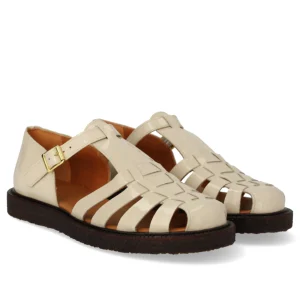 Angulus - Beige sandal med hælkappe