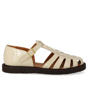 Angulus - Beige sandal med hælkappe