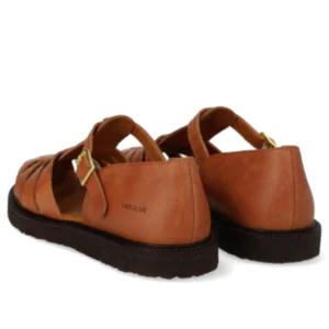 Angulus - Brun sandal med hælkappe
