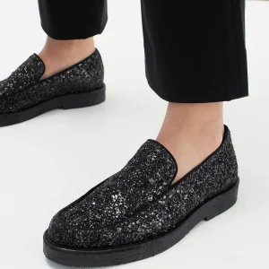 Angulus - Sort glimmer loafers