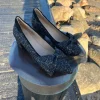 Angulus - Sort glimmer pumps