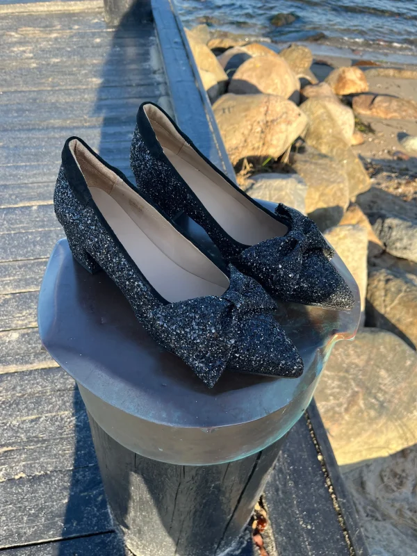 Angulus - Sort glimmer pumps