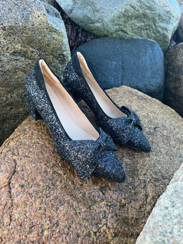 Angulus - Sort glimmer pumps