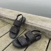 Angulus - Sort glimmer sandal