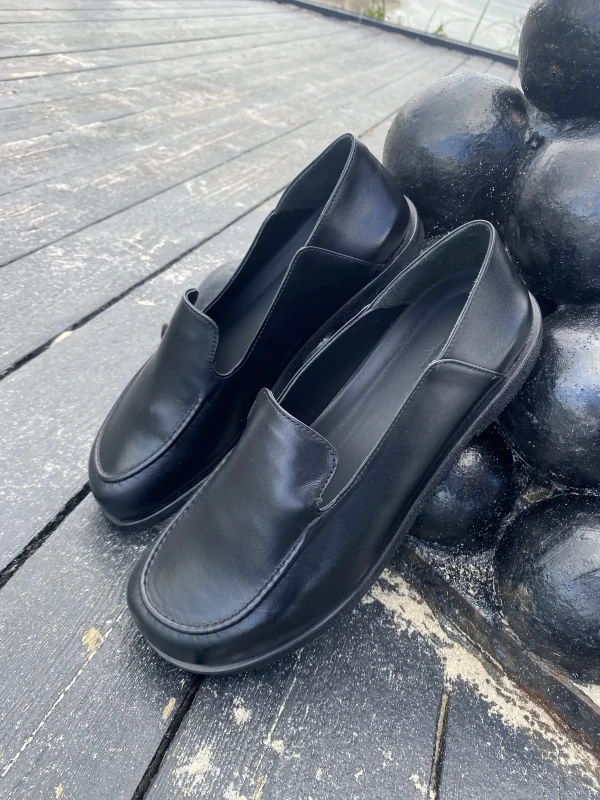 Angulus - Sort loafers (Ekstra vidde)