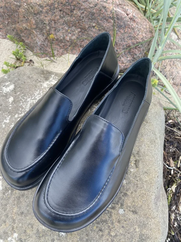 Angulus - Sort loafers (Ekstra vidde)