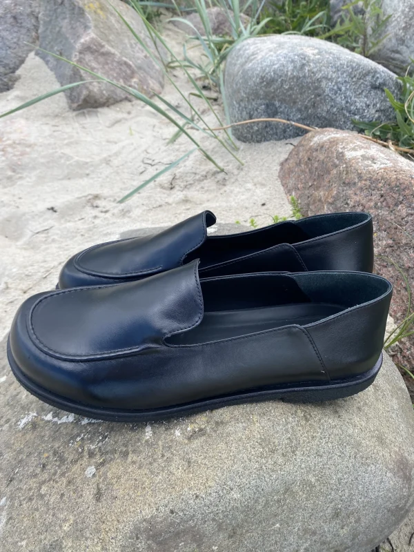 Angulus - Sort loafers (Ekstra vidde)