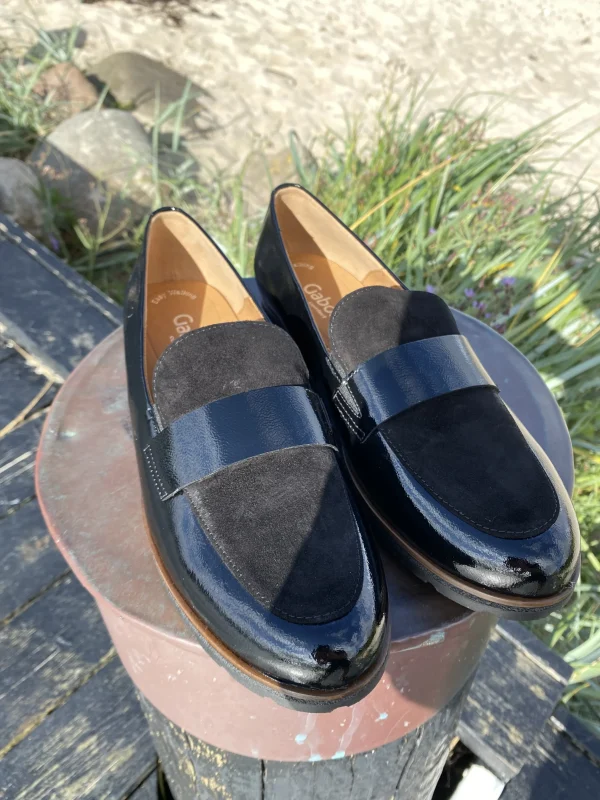 Gabor - Sort lak loafers (Vidde G)