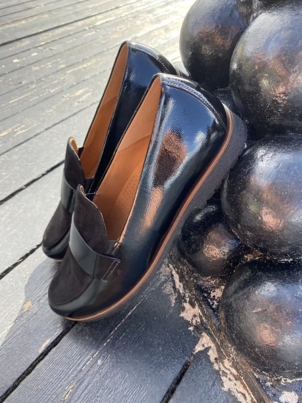 Gabor - Sort lak loafers (Vidde G)