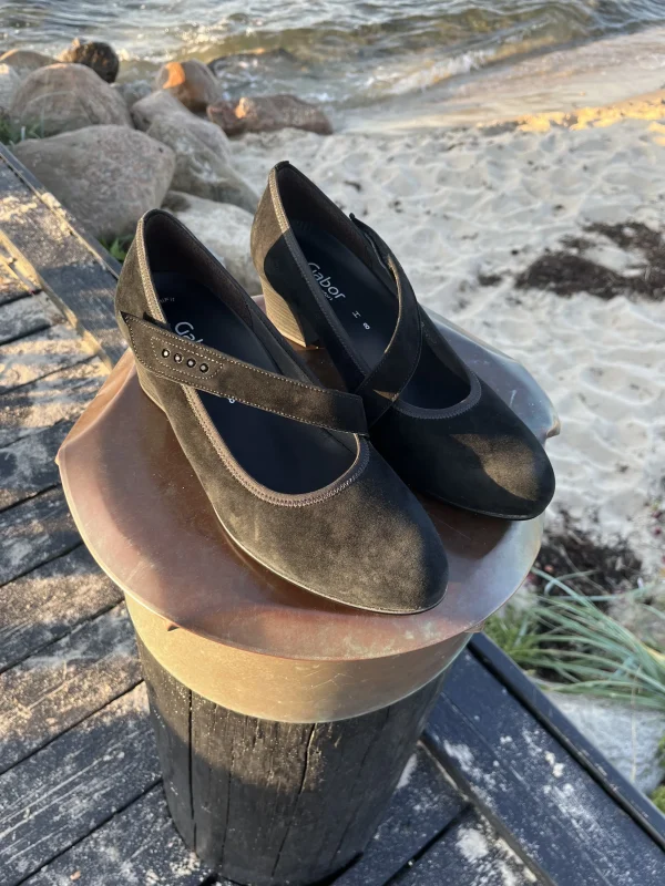 Gabor - Sort ruskind pumps (Vidde H)