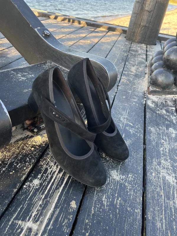 Gabor - Sort ruskind pumps (Vidde H)