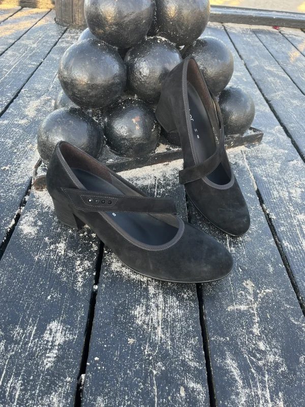 Gabor - Sort ruskind pumps (Vidde H)