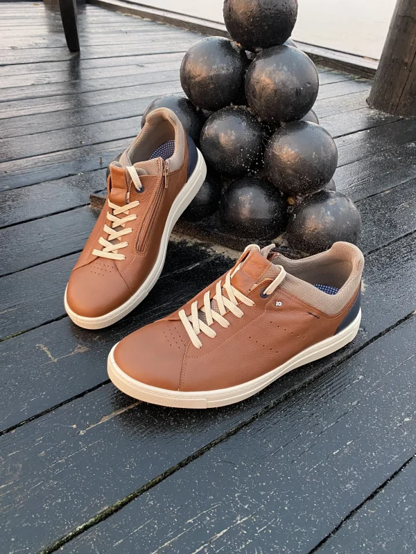 Jomos - Brun læder sneakers