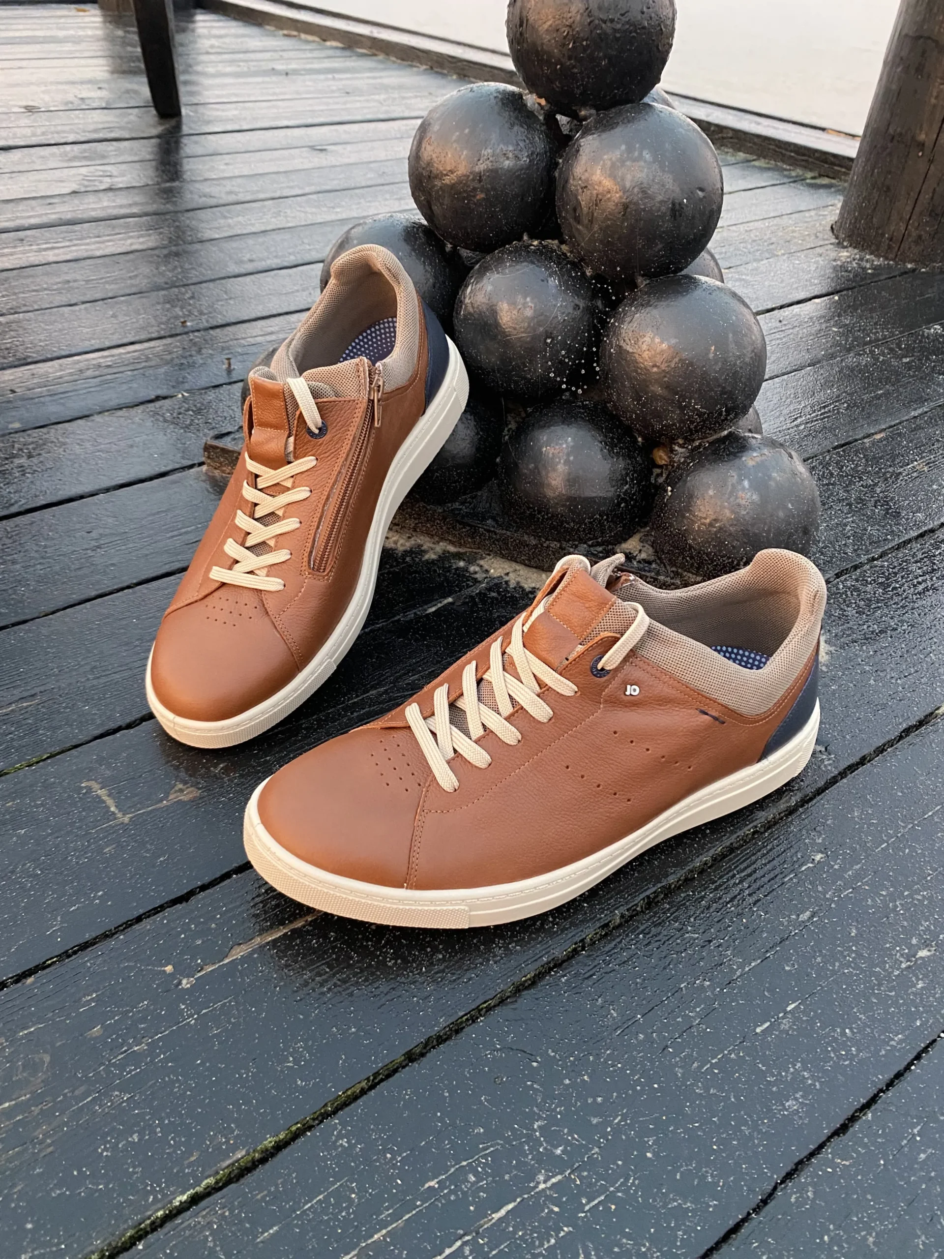 jomos__brun_lder_sneakers_3.webp Jomos - Brun læder sneakers