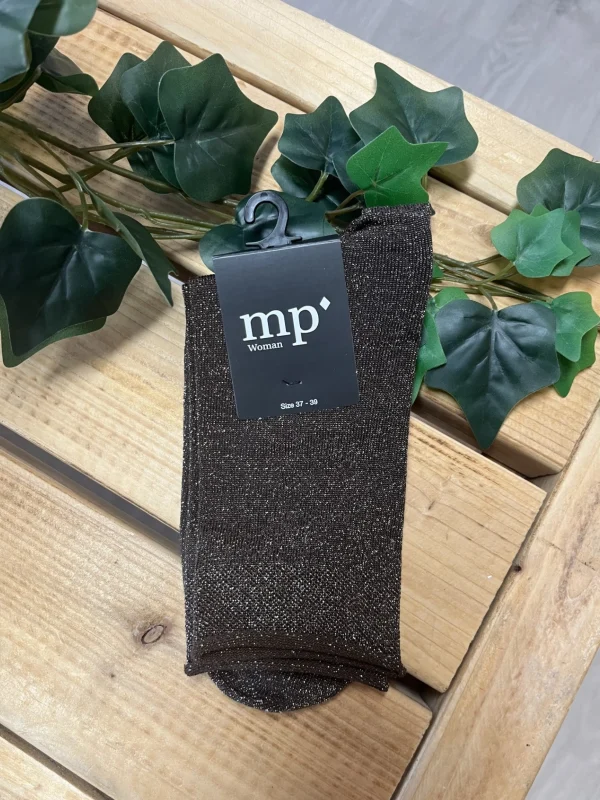 MP - Brun glimmer strømpe