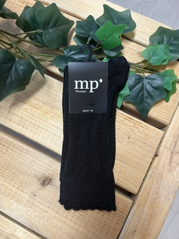 MP - Sort glimmer strømpe