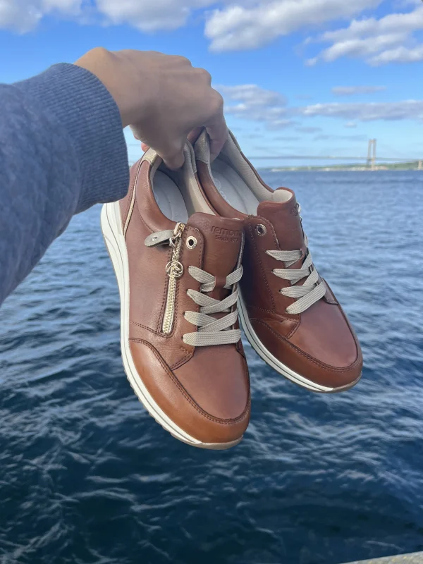 Remonte - Brun læder sneakers