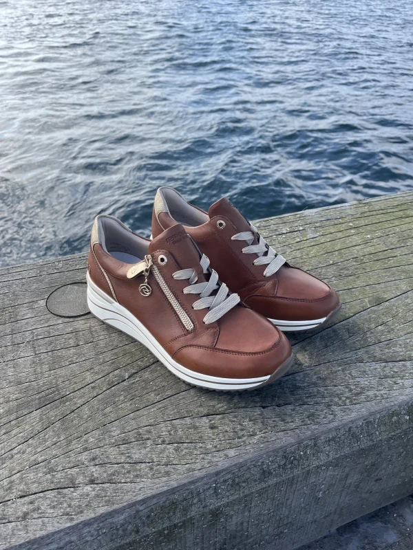 Remonte - Brun læder sneakers