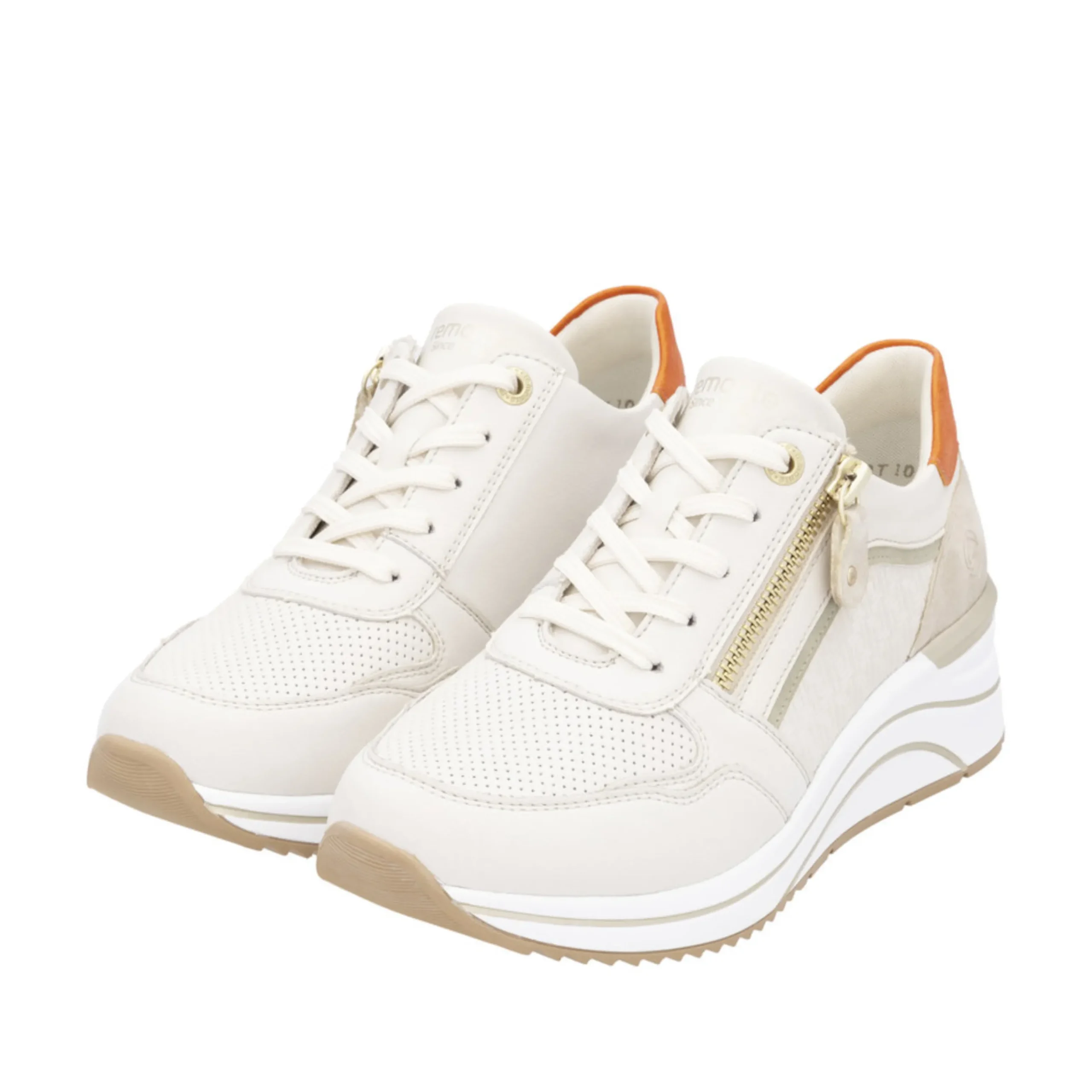 remonte__lys_sneakers_med_3.webp Remonte - Lys sneakers med kilehæl
