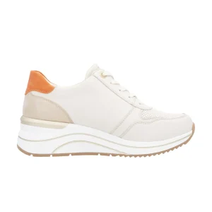 Remonte - Lys sneakers med kilehæl