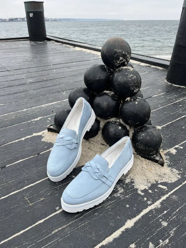 Remonte - Lyseblå loafers