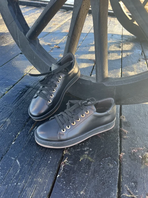 Rylko - Sort læder sneakers