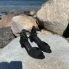 Rylko - Sort ruskind sandal